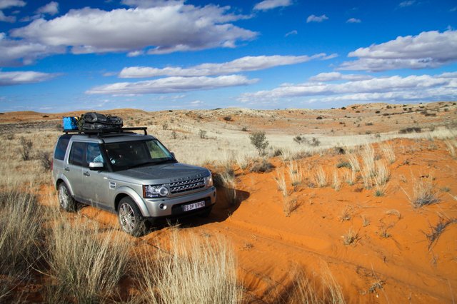 Cresting a dune on the 50km route