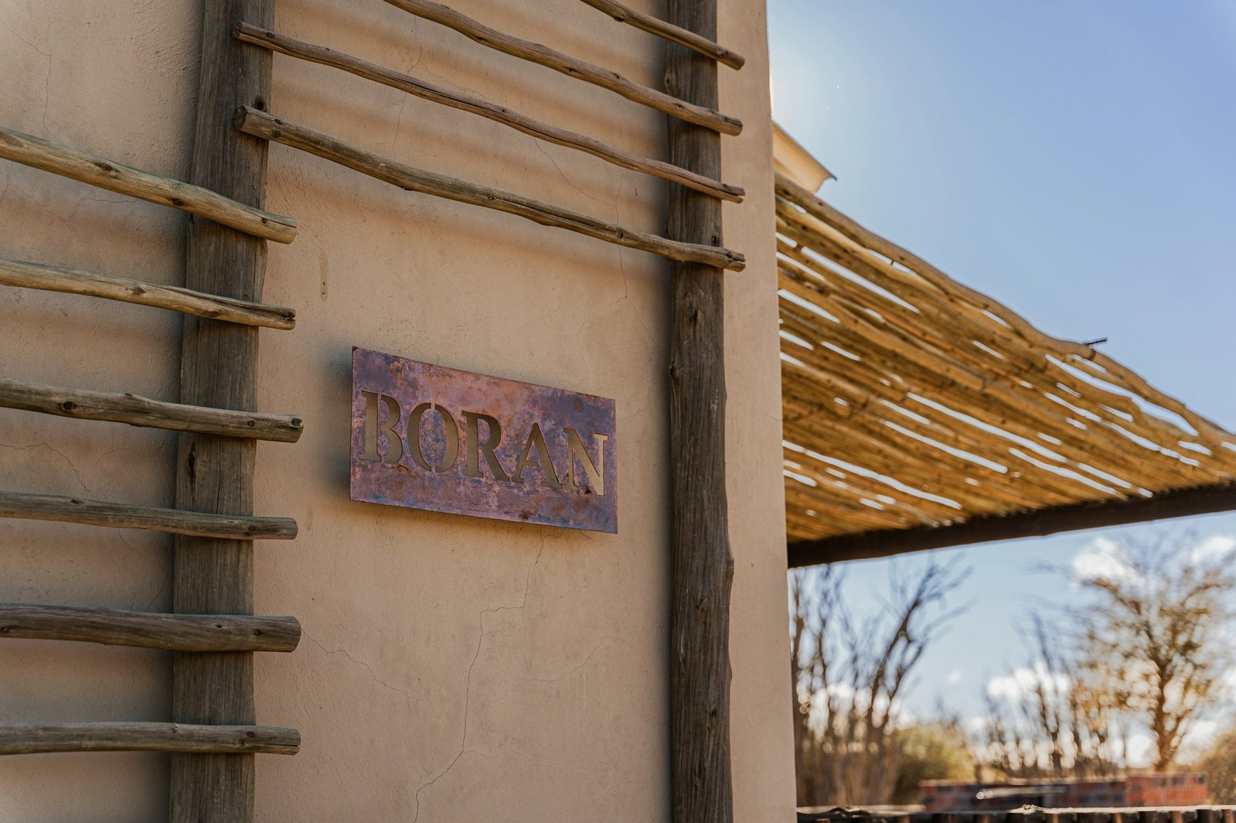 The Boran hut sign